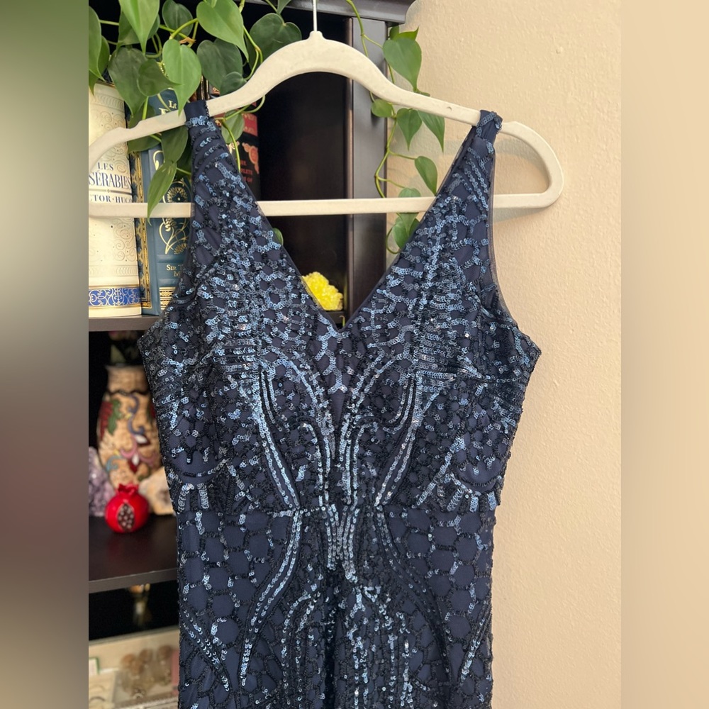 Nightway, A V-Neck W/ An Array Of Sequin Embellis… - image 2